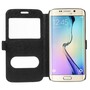 Wallet Case fr Samsung Galaxy S6 Edge G925 Dual Window View Silk Book Etui