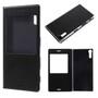 Wallet Case f�r Sony Xperia XZ XZs Window View Litchi Book Etui