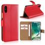 Wallet Case fr Apple iPhone XS X Genuine Split Echt Leder