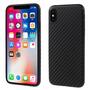 Thin Case f�r Apple iPhone XS X Carbon Fiber Optik Muster