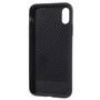 TPU Case fr Apple iPhone XS X Soft Carbon Fiber Muster