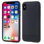 TPU Case f�r Apple iPhone XS X Soft Carbon Fiber Muster
