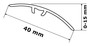 bergangsprofil Anpassungsprofil Ausgleichsprofil 40mm Holzdekor Eiche grau(C01)