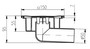 Duschablauf Bodenablauf 150x150mm DN50 patent Schwimmer Geruchsverschluss 326XN