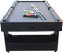Charlsten 2-in-1 Airhockeytisch / Billardtisch Schwarz, zusammenklappbar