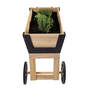 Pflanzk�bel aus Holz mit R�dern