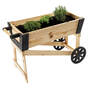 Pflanzk�bel aus Holz mit R�dern