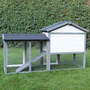 Kaninchenstall Klopfer grau/wei