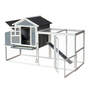 Hhnerhaus Kleintierstall grau/wei