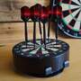 Karella Mini Steel-Dartscheibe Bulli mit 6 Mini Dart-Pfeilen