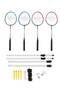 Charlsten Badminton Set mit Netz, 4 Schl�gern, 2 B�llen & Tasche