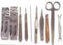 Pr�parierbesteck im Holzetui, pr�parieren sezieren Sezierbesteck, Biologie Studium