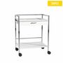 Cromostar Beistellwagen, Ger�tetisch, 64x81 cm,1 Stahl Schublade + Seifenspender