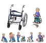Wheellator, 2in1 Rollstuhl und Rollator, Transportrollstuhl, klappbar