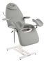 Station�rer Spezial-Behandlungsstuhl  Derby-Sitz und Fussring mit wei�em Rahmengestell