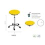 Ecopostural S4622 - Runder Hocker mit Aluminiumfu�kreuz und Ringausl�sung