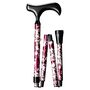 Gastrock Faltbarer Gehstock Deluxe-schlank-faltstock Neck Flora Bordeaux 