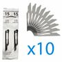 Skalpellklingen Fig. 15, klein rund, 10 St.