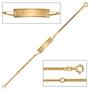 Schildband Engel 333 Gelbgold 14 cm Gravur ID Armband Federring