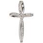 Anh�nger Kreuz 585 Wei�gold 40 Diamanten Brillanten Goldkreuz