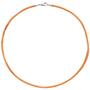 Collier Halskette Seide orange 42 cm - 2,8 mm, Verschluss 925 Silber 
