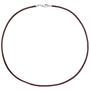 Collier Halskette Seide braun 2,8 mm 42 cm, Verschluss 925 Silber 