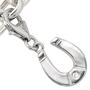 Einh�nger Charm Hufeisen 925 Sterling Silber rhodiniert 1 Zirkonia