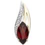 Anh�nger 585 Gold Gelbgold 2 Diamanten Brillanten 1 Granat rot