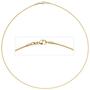 Halsreif 750 Gold Gelbgold 1,1 mm 45 cm Halskette Karabiner 