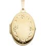 Medaillon oval 333 Gold Gelbgold mattiert Anh�nger zum �ffnen