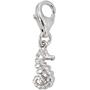Einh�nger Charm Seepferdchen Seepferd 925 Sterling Silber rhodiniert 