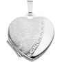 Medaillon f�r 2 Fotos Herz 925 Sterling Silber eismatt zum �ffnen