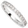 Damen Ring 585 Gold Wei�gold 17 Diamanten 0,50ct. (Gr��e: 54)
