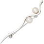 Brosche Anh�nger 925 Sterling Silber 2 S��wasser Perlen