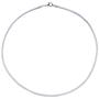 Collier Halskette Seide flieder 2,8 mm 42 cm, Verschluss 925 Silber 