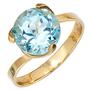 Damen Ring 585 Gold Gelbgold 1 Blautopas hellblau blau Goldring (Gr��e: 56)