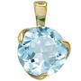 Anh�nger 585 Gold Gelbgold 1 Blautopas hellblau Gold Anh�nger