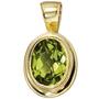 Anh�nger oval 585 Gold Gelbgold 1 Peridot gr�n Gold Anh�nger 