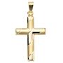 Anh�nger Kreuz 333 Gold Gelbgold mattiert diamantiert Goldkreuz 