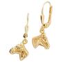 Kinder Boutons Pferdek�pfe Pferde 333 Gold Gelbgold Ohrringe 