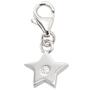 Einh�nger Charm Stern 925 Sterling Silber rhodiniert 1 Zirkonia