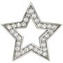 Anh�nger Stern 925 Sterling Silber rhodiniert mit Zirkonia