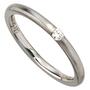 Damen Ring 950 Platin, matt, 1 Diamant Brillant 0,06ct. Platinring (Gr��e: 58) 