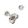 Ohrstecker rund 585 Gold Wei�gold 2 Diamanten Brillanten 0,10 ct. 
