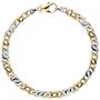 Armband 585 Gold Gelbgold Wei�gold bicolor 16 Diamanten Brillanten 18,5 cm