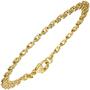 Garibaldiarmband 585 Gelbgold 19 cm - 5,2 mm Goldarmband Karabiner