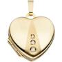 Medaillon Herz 333 Gelbgold mattiert 3 Zirkonia Anh�nger zum �ffnen