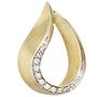 Anh�nger Tropfen 585 Gelbgold bicolor teilmatt 10 Diamanten