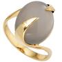 Damen Ring 585 Gold Gelbgold 1 Mondstein Goldring (Gr��e: 52)