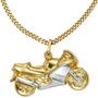 Anh�nger Motorrad 333 Gold Gelbgold bicolor